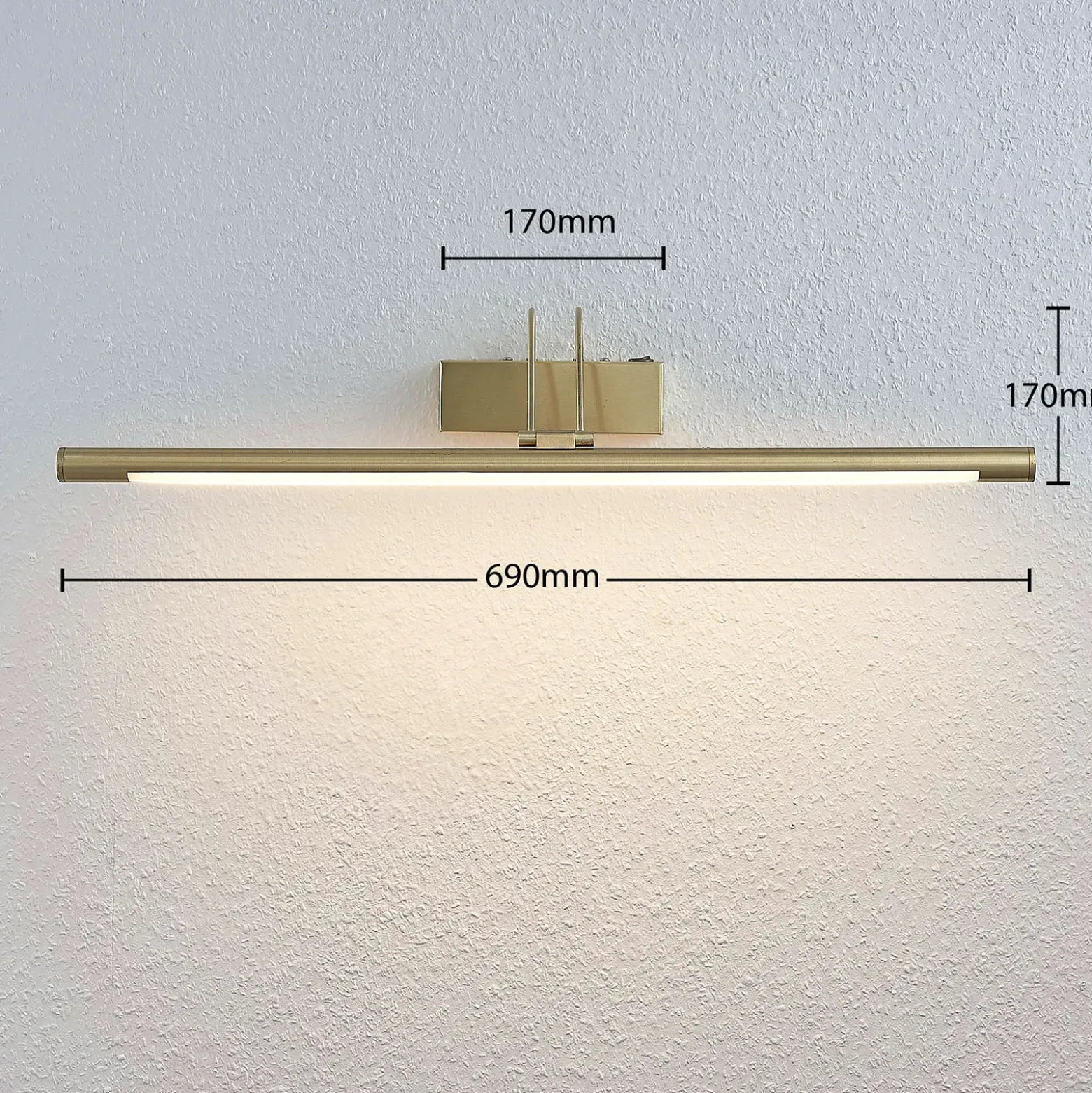 Lámpara LED para cuadros Mailine, latón
