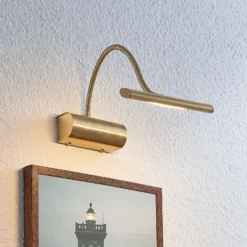 Lámpara LED para cuadros Rakel, dorado mate