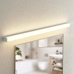 Lámpara LED para cuarto de baño Lindby Klea, 120 cm, cromo, metal, IP44