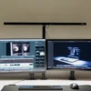 Lámpara LED para monitor MAULgate, sensor, atenuable, negro, pinza
