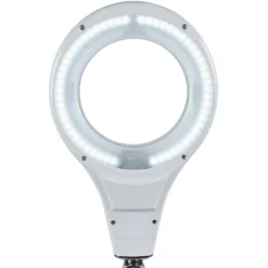 Lámpara LED para puesto de trabajo MAULmakro, blanca, 46 cm, con pie