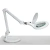 Lámpara LED para puesto de trabajo MAULmakro, blanca, 46 cm, con pie