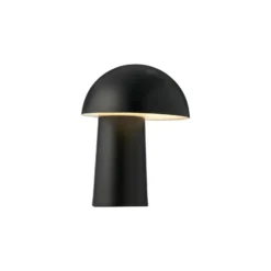 Lámpara LED recargable de mesa Faye Portable, negra, atenuable, USB