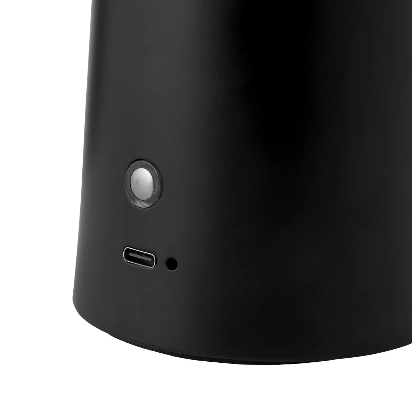 Lámpara LED recargable de mesa Faye Portable, negra, atenuable, USB