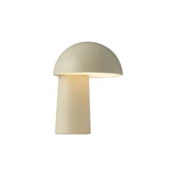 Lámpara LED recargable de mesa Faye Portable, beige, atenuable, USB