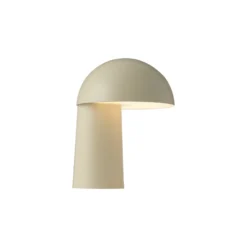 Lámpara LED recargable de mesa Faye Portable, beige, atenuable, USB