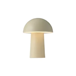 Lámpara LED recargable de mesa Faye Portable, beige, atenuable, USB
