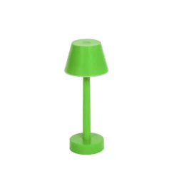 Lámpara LED recargable Lindby Gaja, verde, USB, IP44, RGBW, atenuable