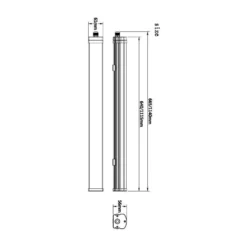 Lámpara LED resistente a la humedad Tri Proof Motion 66,5 cm