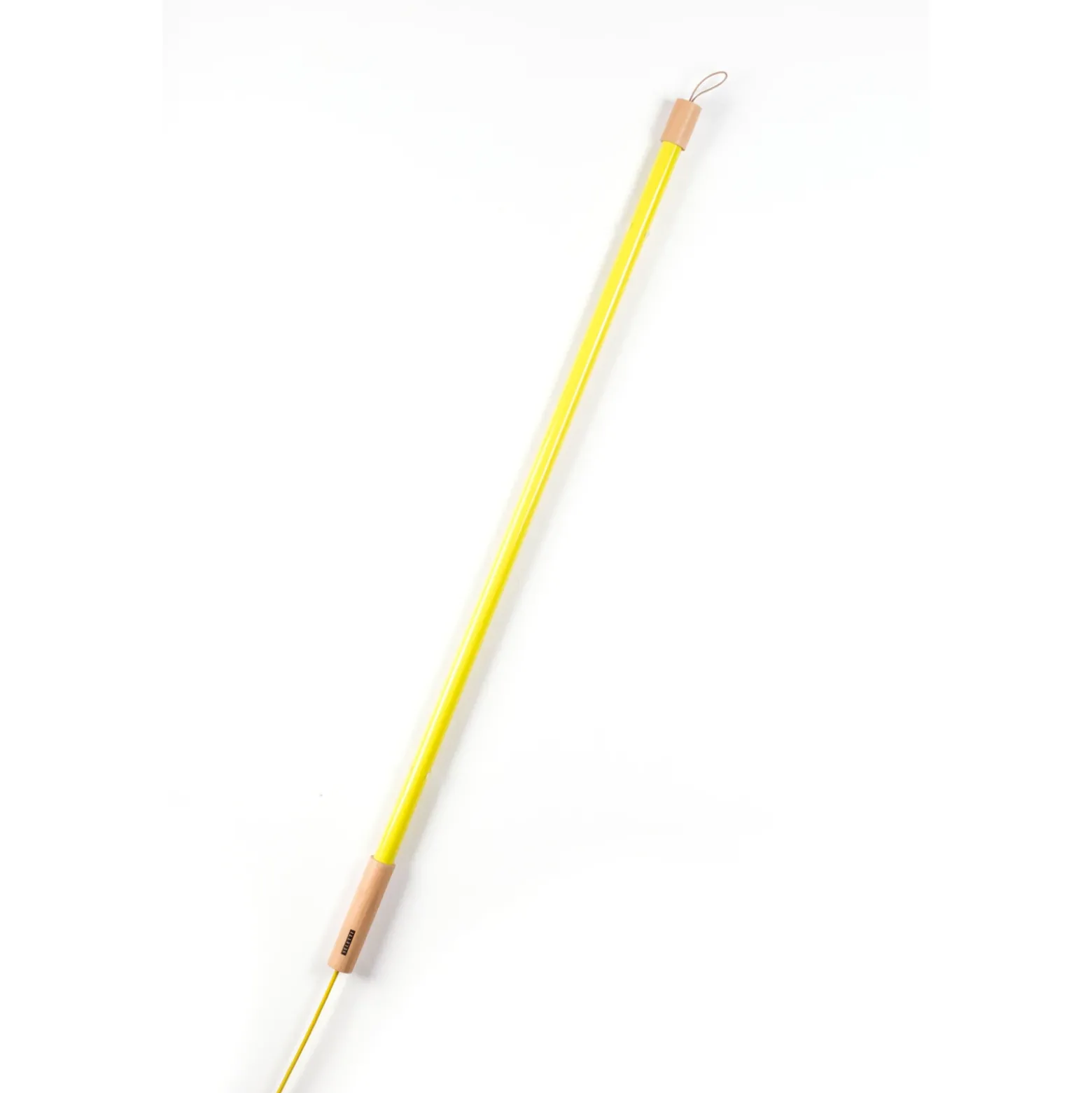 Lámpara LED SELETTI Linea, amarilla, detalles de madera, universal