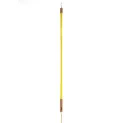Lámpara LED SELETTI Linea, amarilla, detalles de madera, universal