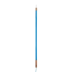Lámpara LED SELETTI Linea, azul, detalles de madera, universal