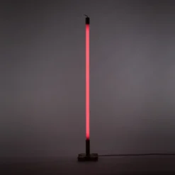 Lámpara LED SELETTI Linea, fucsia, detalles de madera, universal