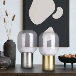 Lámpara mesa decorativa Albero batería, pie acero