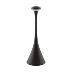 Lámpara mesa LED batería Nudrop, IP54, negro noche