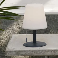 Lámpara mesa LED Gardenlight Creta, batería 26,5cm