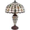 Lámpara mesa 5182 pantalla vidrio colores Tiffany