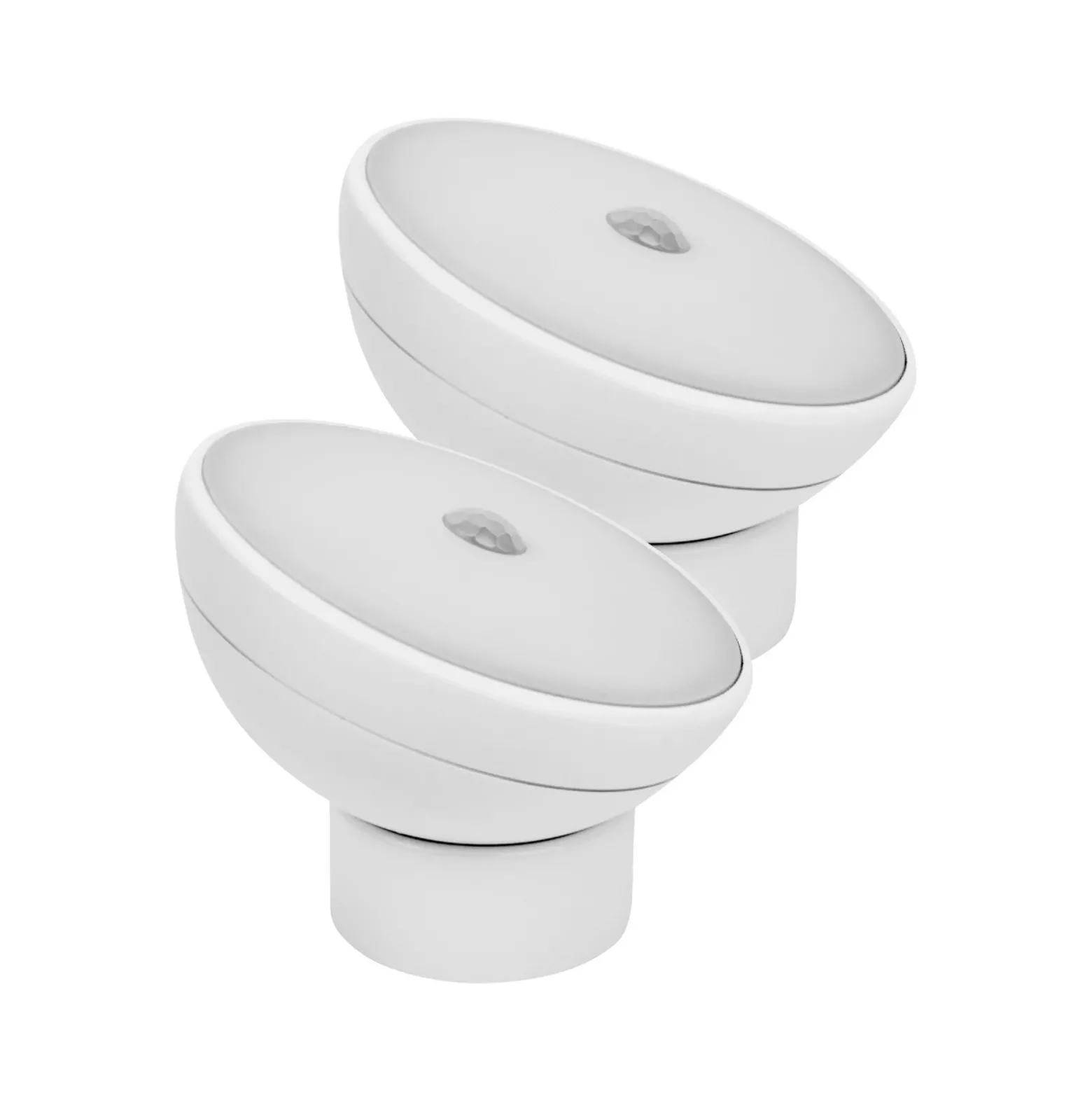 Lámpara nocturna LED Nova, sensor, blanco, plástico, paquete de 2