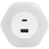 Lámpara nocturna LED para enchufe LUNETTA HEXAGON de OSRAM, sensor, USB
