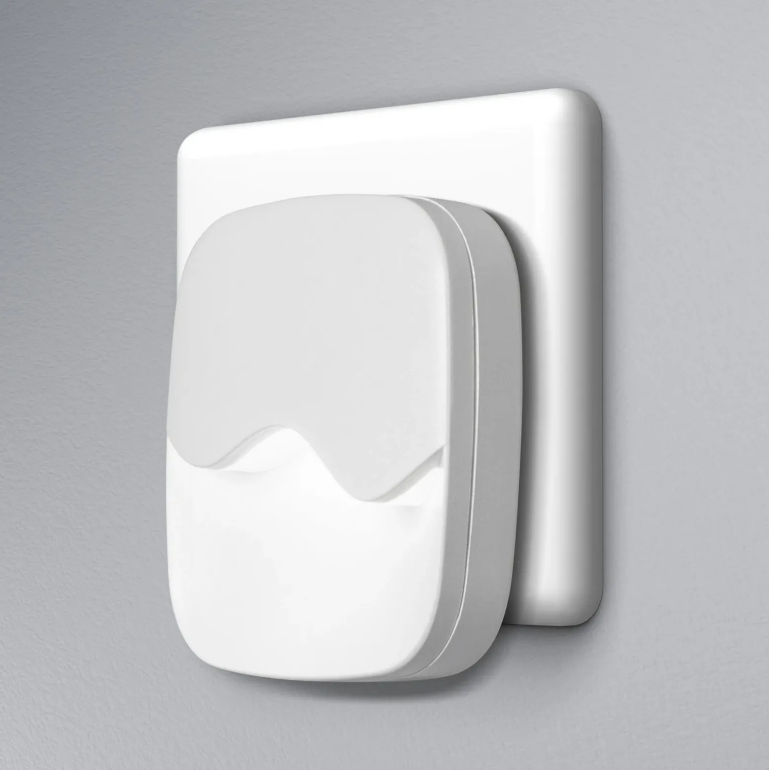 Lámpara nocturna LED para enchufe LUNETTA WAVE de OSRAM, blanca, con sensor