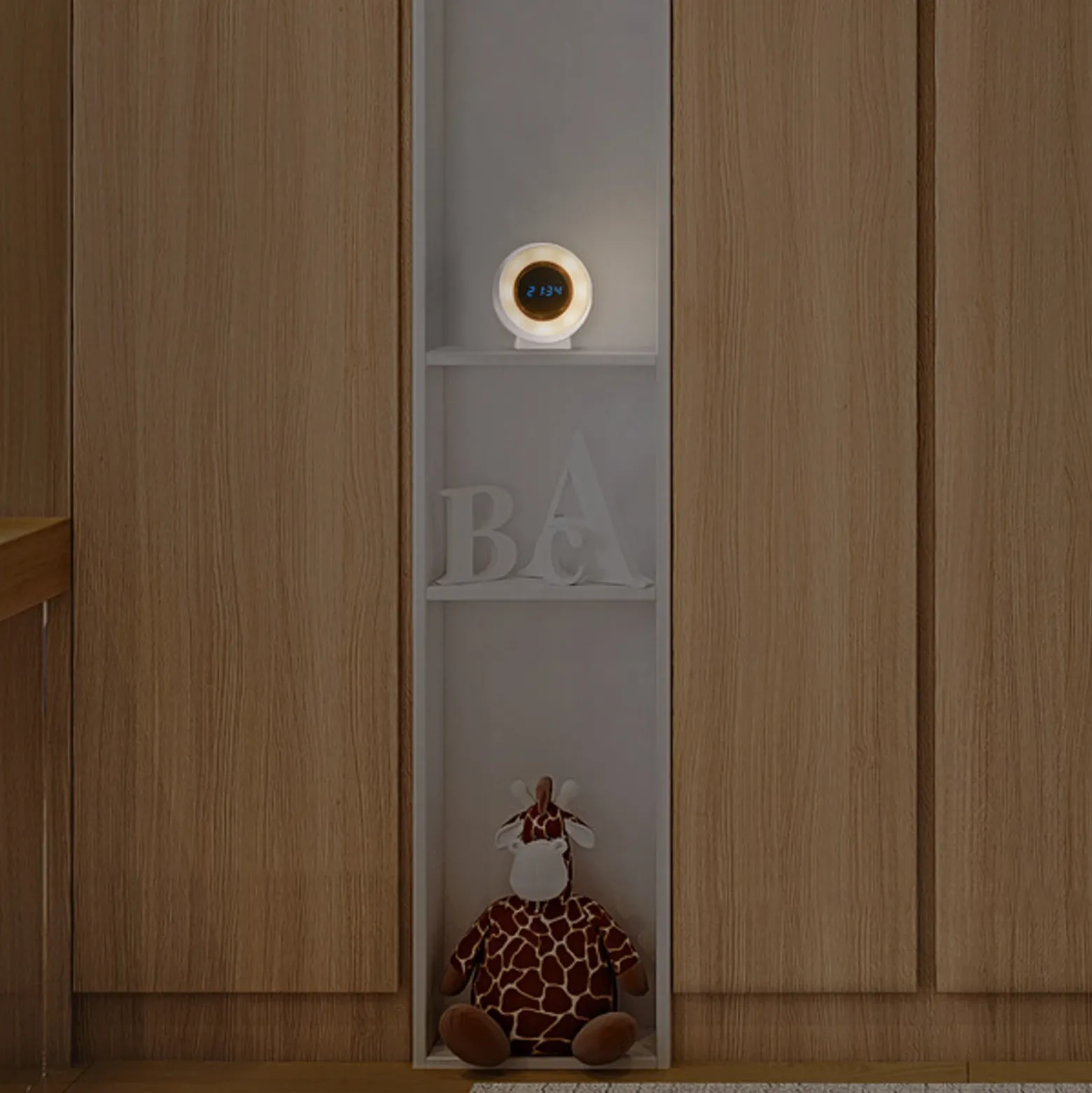 Lámpara nocturna LED recargable NIGHTLUX CLOCK de OSRAM, blanca, reloj, CCT