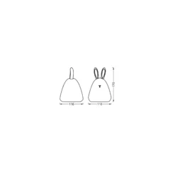 Lámpara nocturna LED recargable NIGHTLUX RABBIT blanca USB RGB táctil de OSRAM