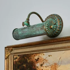 Lámpara para cuadros Lindby Beno, 25 cm, metal, E14 voltaje verde
