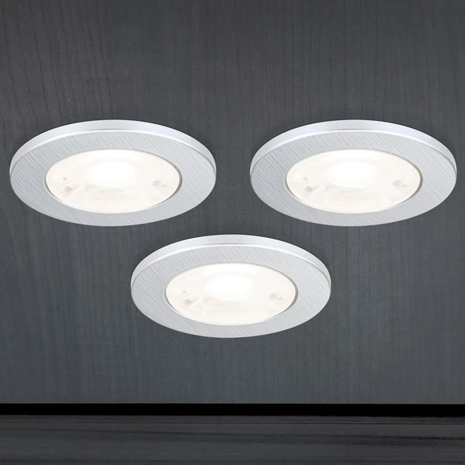 Lámpara para muebles LED Artist set 3 ud plata