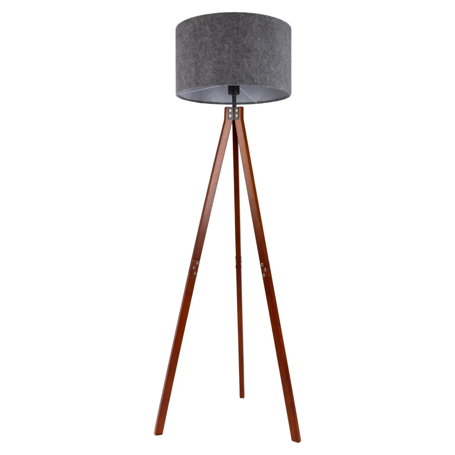Lámpara pie 2072528 trípode madera pantalla textil