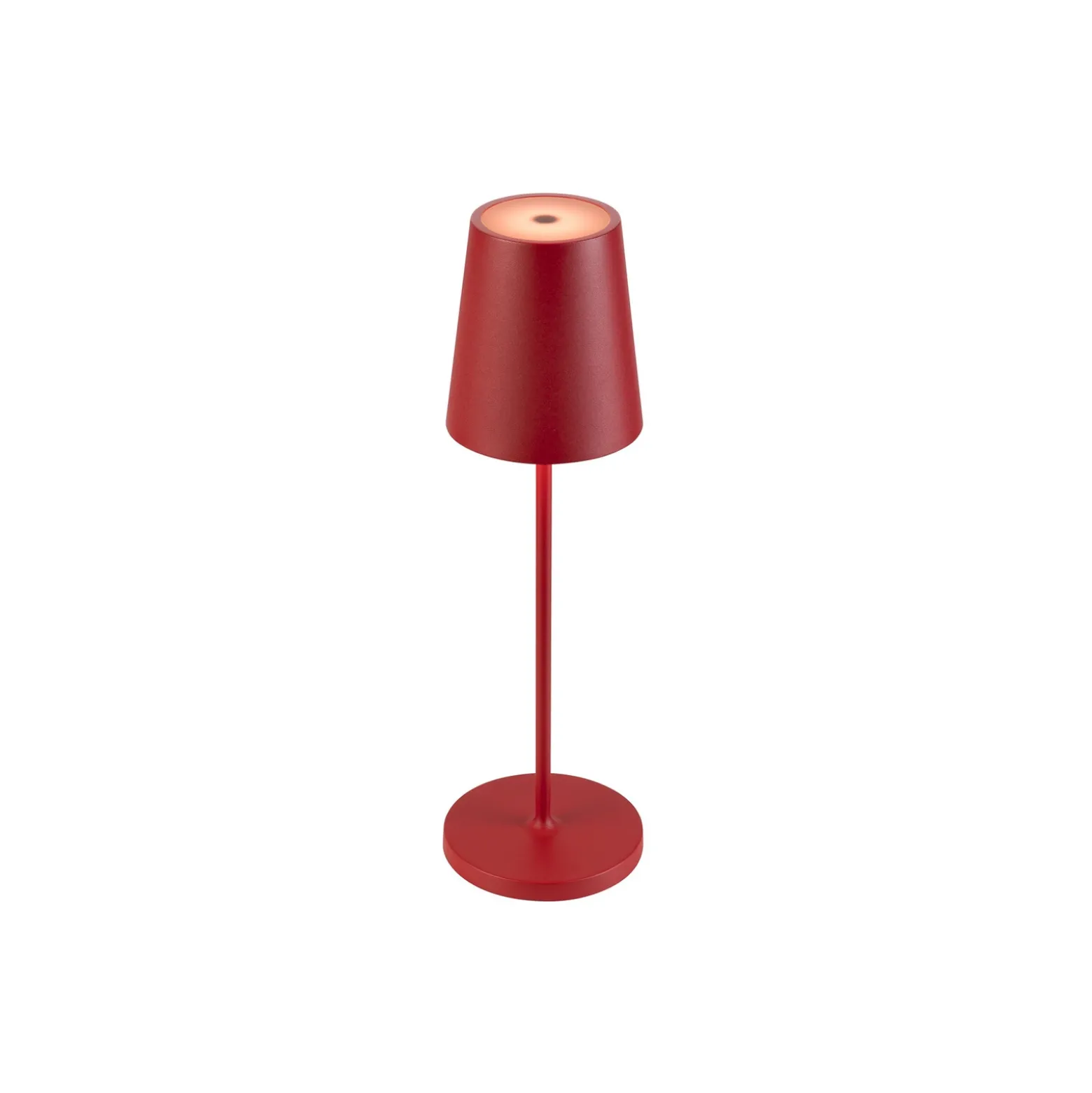 Lámpara recargable LED SLV Vinolina Two, roja, aluminio, Ø 11 cm, IP65, CCT