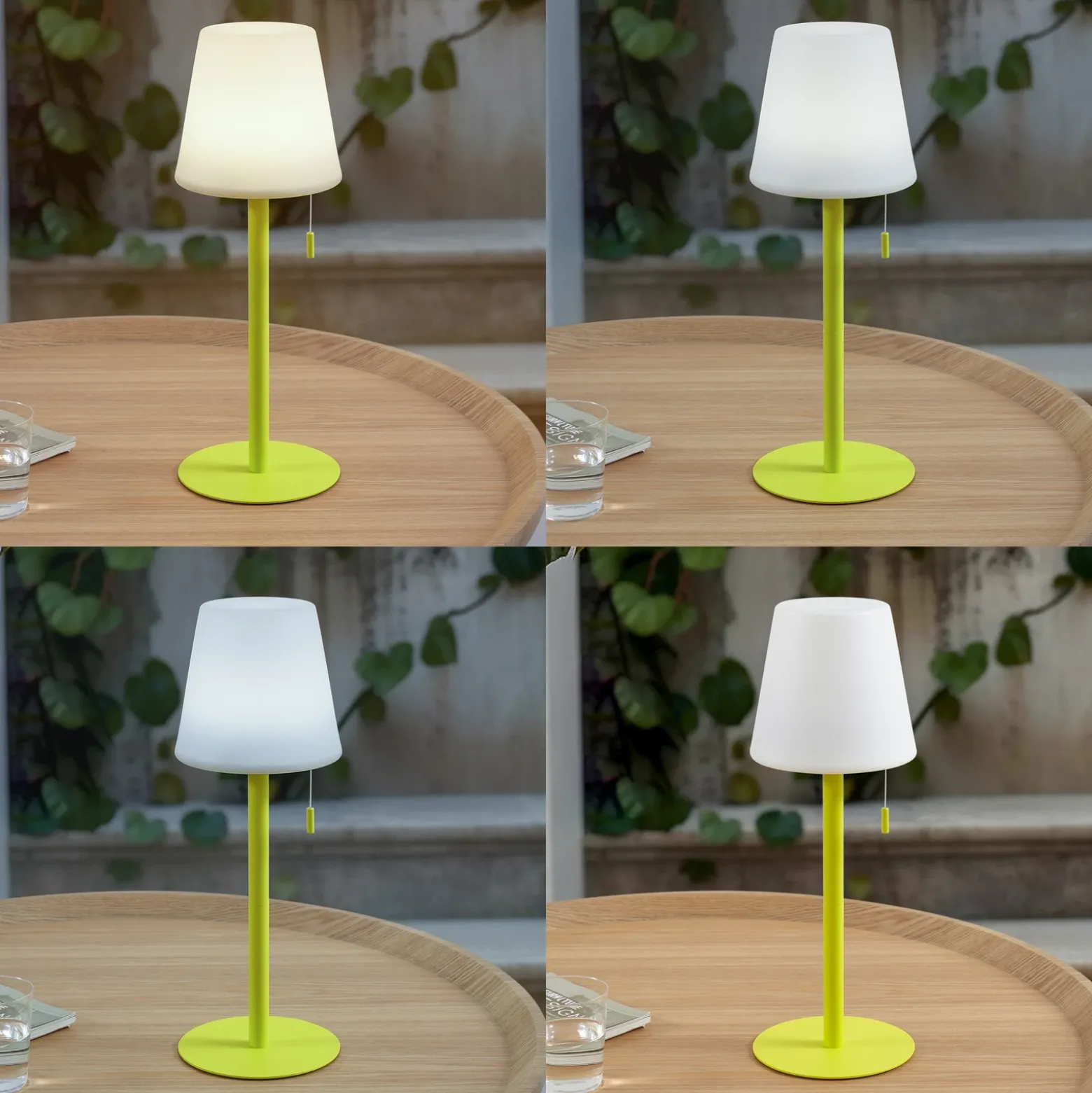 Lámpara recargable Lindby LED Azalea amarillo aluminio CCT regulable en