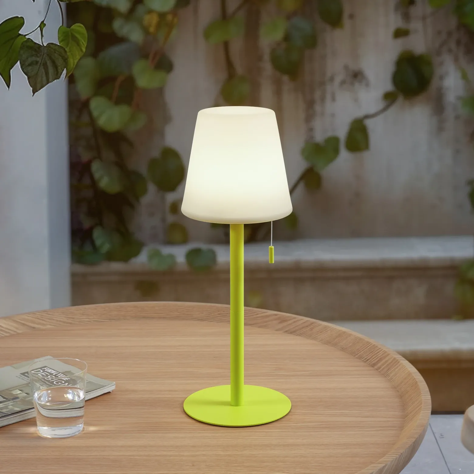 Lámpara recargable Lindby LED Azalea amarillo aluminio CCT regulable en