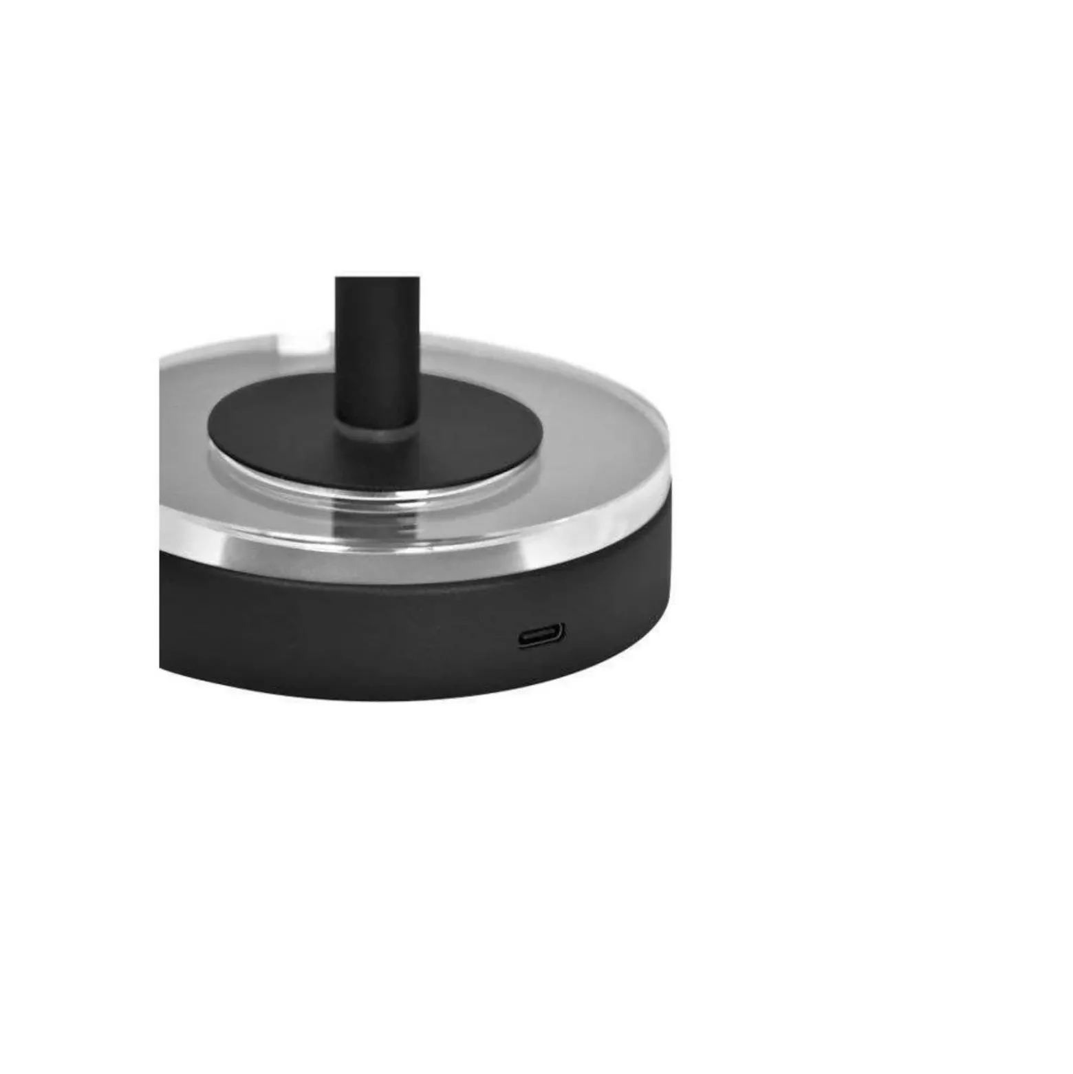 Lámpara recargable Luceo de AYTM, negra, metal, 24 cm, atenuable, IP44