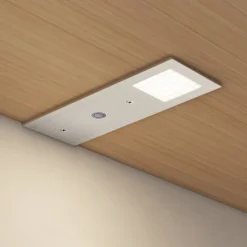 lámparas LED bajo mueble Arcchio Nortra, juego de 3, gris, color aluminio