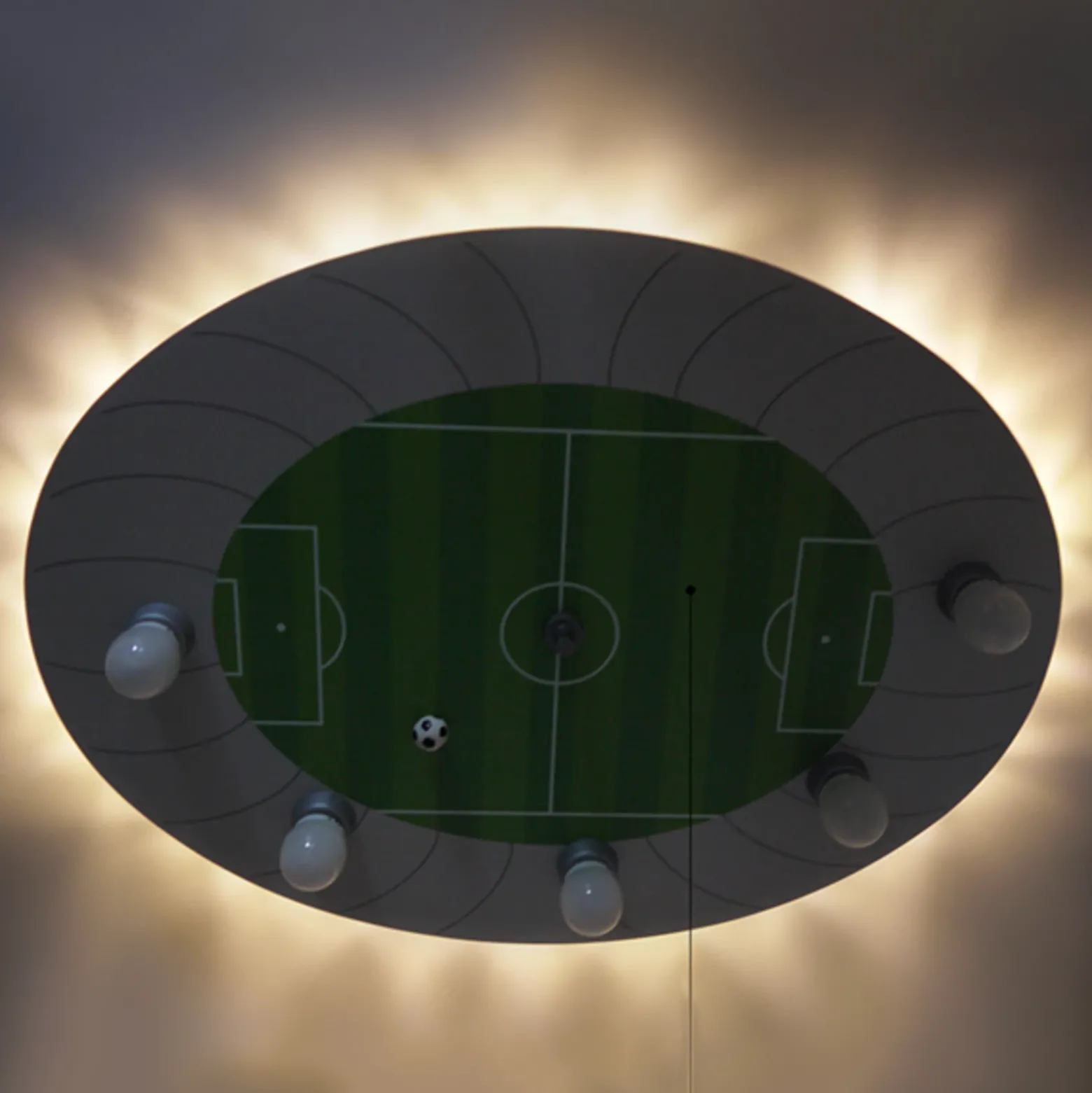 Lámpara techo Estadio de fútbol, puntos de luz LED