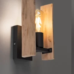 Log aplique de pared de madera