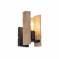 Log aplique de pared de madera