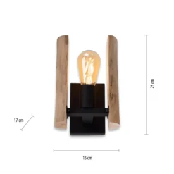 Log aplique de pared de madera