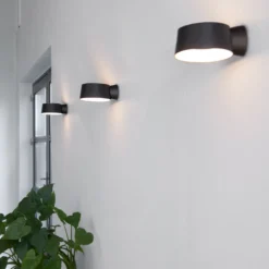 LOOM DESIGN Aplique de pared LED Cookie negro aluminio Ø 15 cm