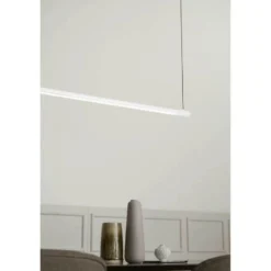 LOOM DESIGN Lámpara colgante LED Straw 200, blanca, aluminio