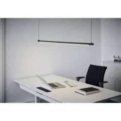 LOOM DESIGN lámpara colgante LED Straw 200, negro, aluminio