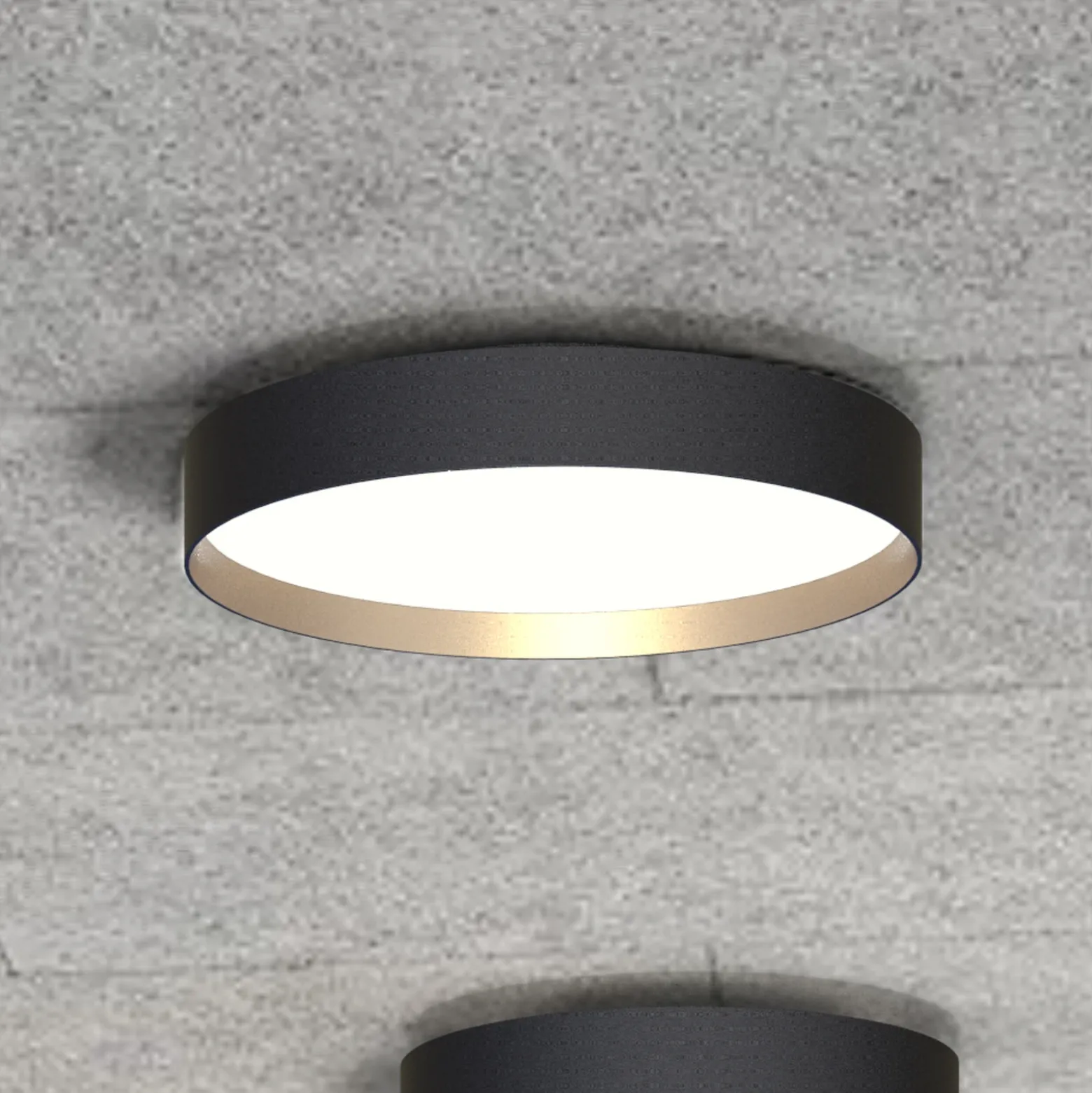 LOOM DESIGN Lámpara LED de techo Lucia negro/oro Ø 45 cm