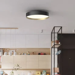 LOOM DESIGN Lámpara LED de techo Lucia negro/oro Ø 45 cm