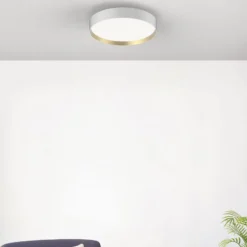 LOOM DESIGN Plafón LED Lucia, blanco/oro Ø 45 cm