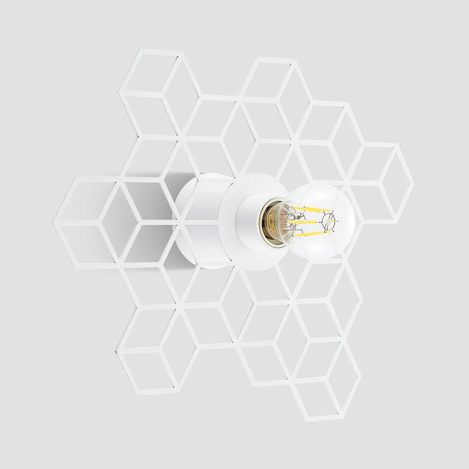 Lucande Alexaru aplique, panal, blanco