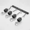 Lucande Amielle lámpara colgante, 4 luces, negro