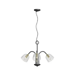 Lucande Anjita colgante pantallas vidrio, 3 luces