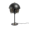 Lucande Aparas lámpara de mesa look hoja, negro-oro