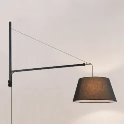 Lucande aplique de pared Beleza, altura 150 cm, extensible, textil