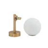 Lucande aplique de pared Bidolo, color latón, cristal, 12 cm, IP44